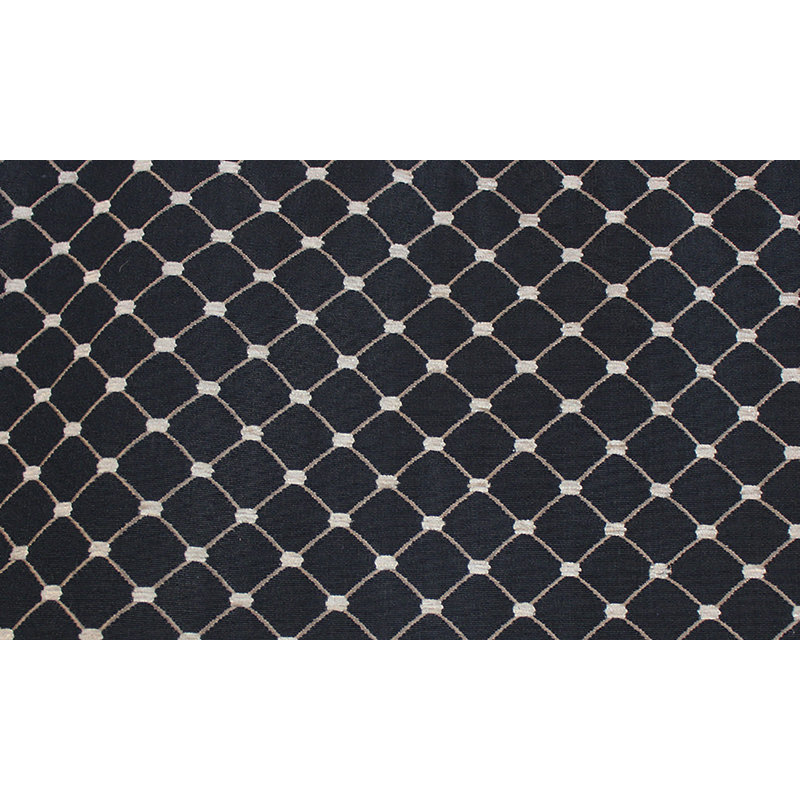 Cotton Blend Checkered Scalloped Window Valance, Black