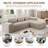 Balli 105'' Upholstere Compression Sofa, 2-Piece Corduroy Sofa Free Combination Cloud Sofa, No Assembly Required Modular Sectional Sofa Couch for Living Room, Deep Seat-1421451268-1421451266