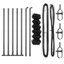Vidaxl Chain Link Fence With 7 Flanged Posts Galvanised Steel-114858385-114858390
