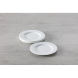 Fortessa Ornament  Bone China, 9" Salad/Dessert Plate (Set of 4), White/Black