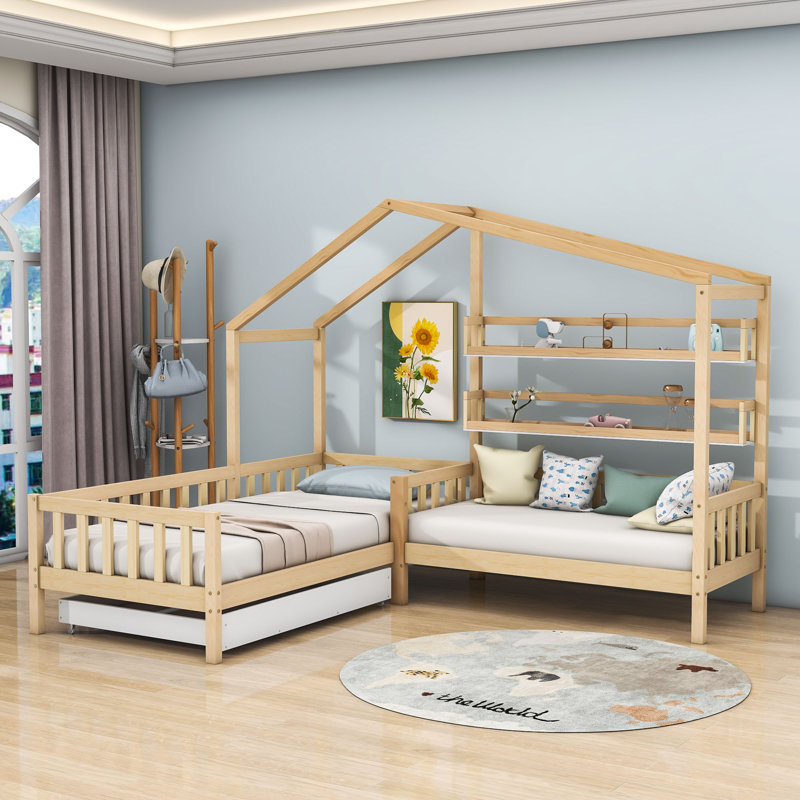 Saear 90 X 200 Cm Storage Bed, Natural
