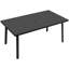 Table de salle à manger de patio rectangulaire pour 6 personnes en aluminium toutes saisons pour le jardin et la piscine (noir)-1155405034-1155405046