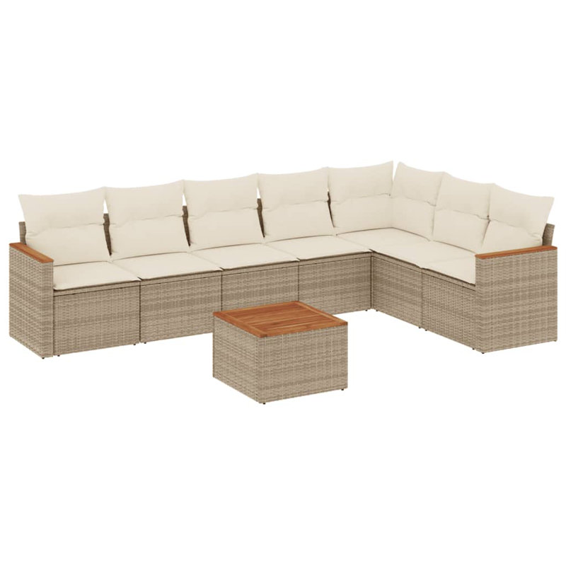 Ensemble de canapé de jardin Vidaxl beige