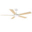 Ventilateur de plafond intérieur / extérieur blanc 52 pouces à 5 pales avec lumière DEL, télécommande, à intensité variable-111653323-111776245-111776246