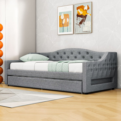 Twin XL Daybed with Trundle and LED by Lark Manor