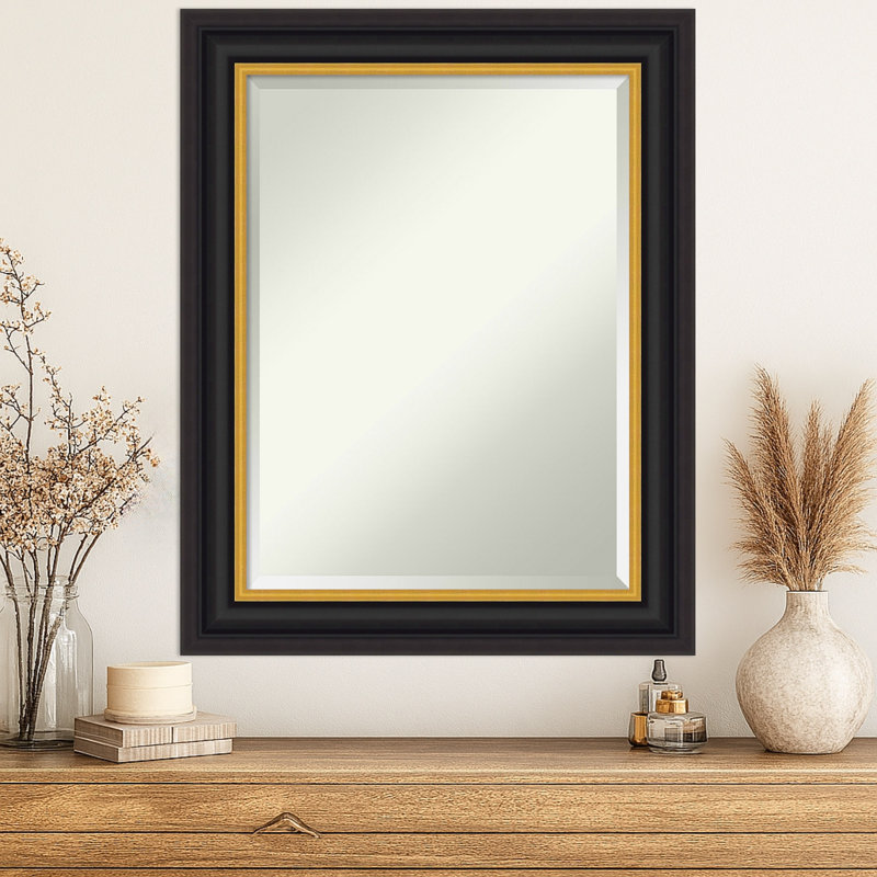Miroir mural Sierra, 29,5 po x 23,5 po, Noir