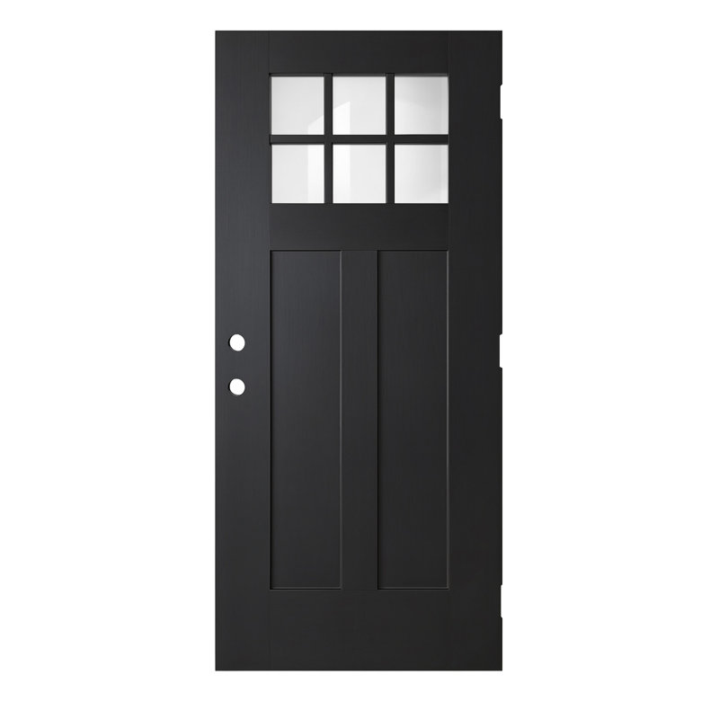 Panneau de porte extérieure en fibre de verre transparent à 6 carreaux, 91,4 cm x 203,2 cm, Oui