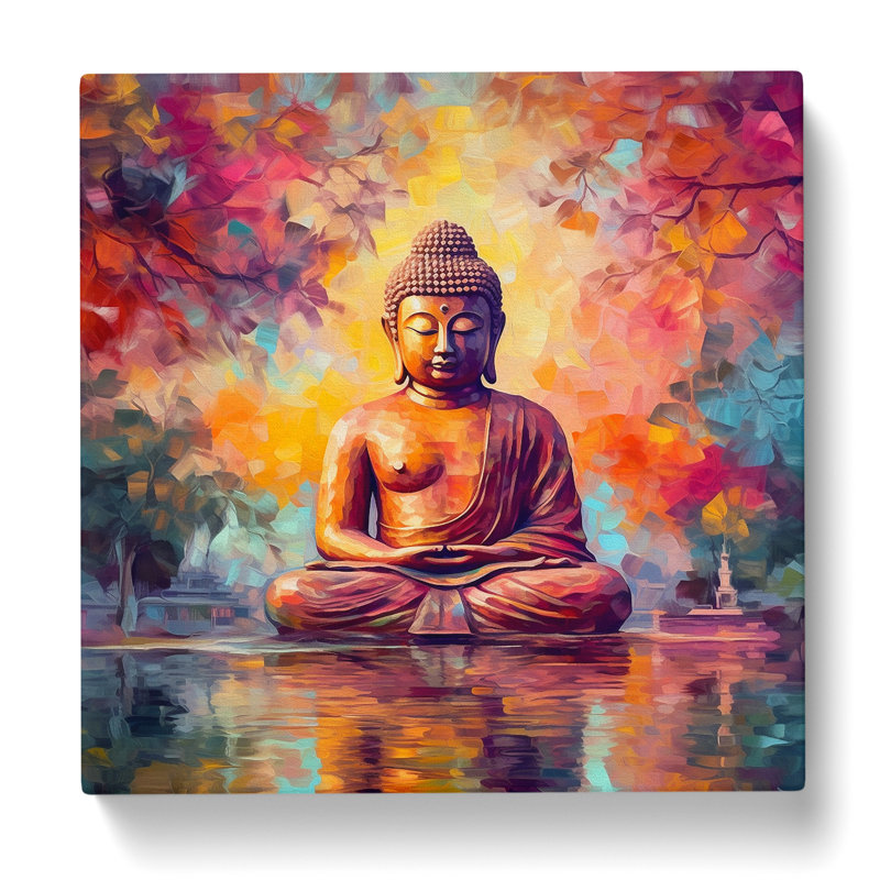 Buddha Impressionism - No Frame Print, 50cm H x 50cm W x 3cm D