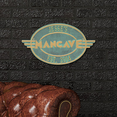 Décoration murale à plaque personnalisable man cave Moderno