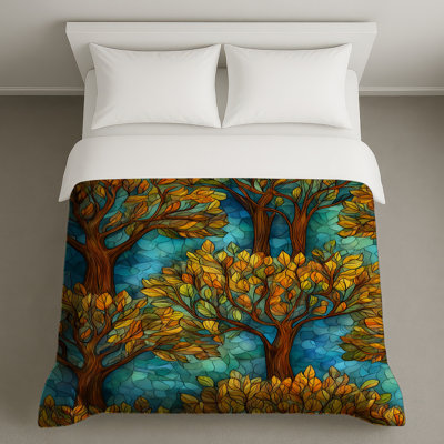 Autumn Leaves Bedding Nature Duvet Cover Art Deco