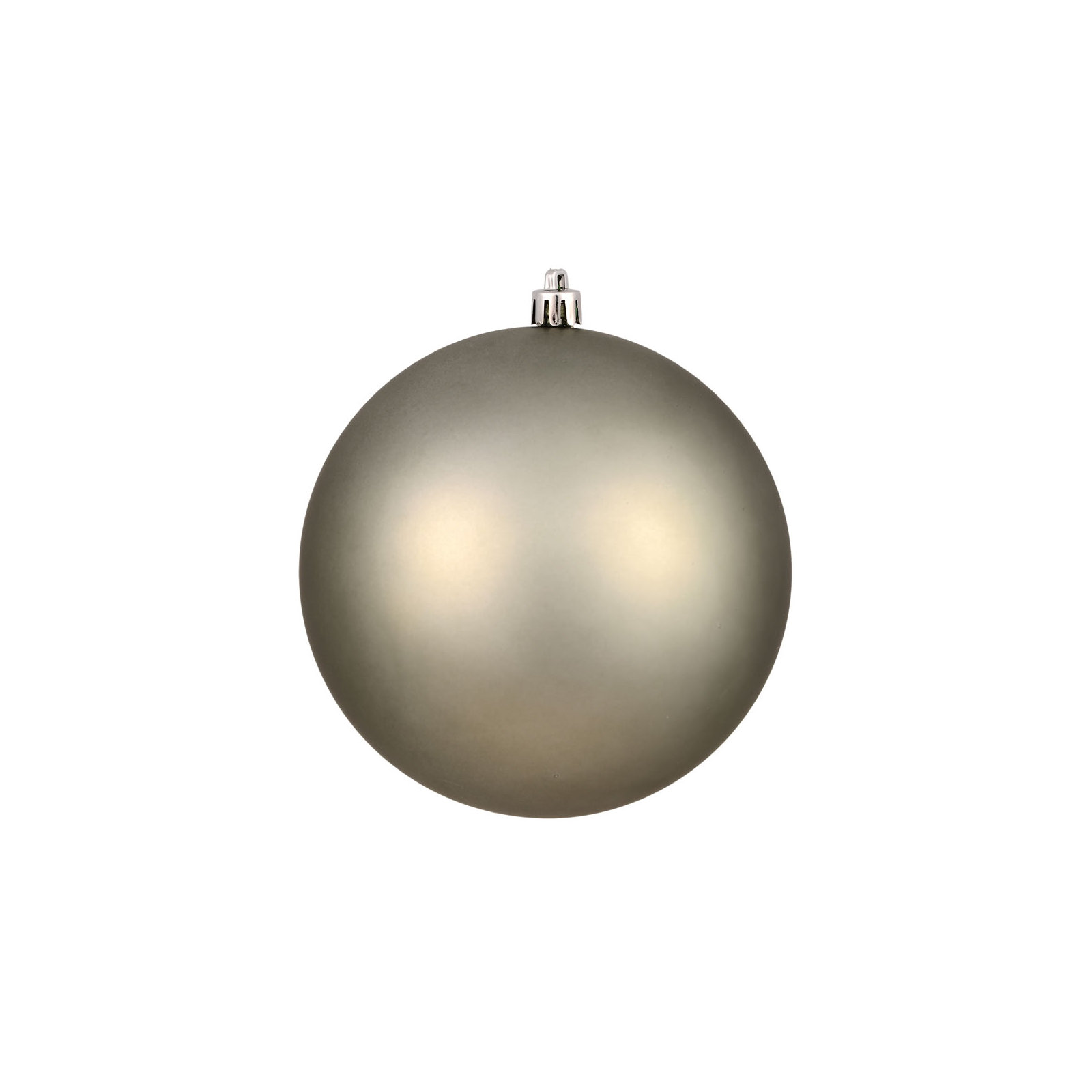 Holiday Solid Ball Ornament, Limestone, 6" H x 6" W x 6" D