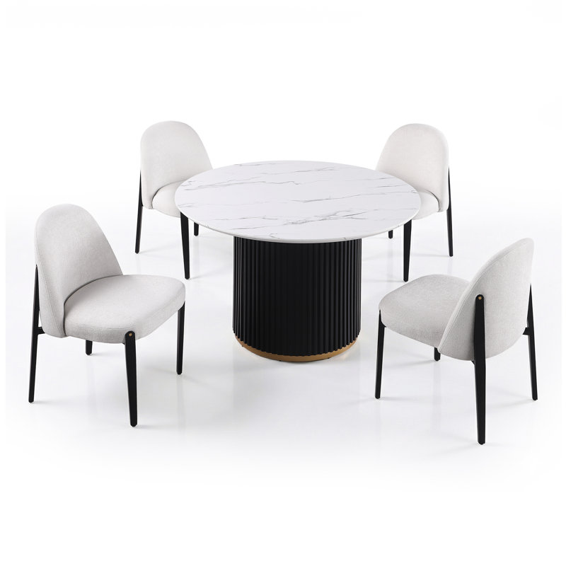 Kirtin 5-Piece Round Dining Table Set