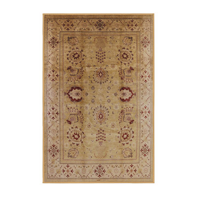 Tapis oriental beige / rouge