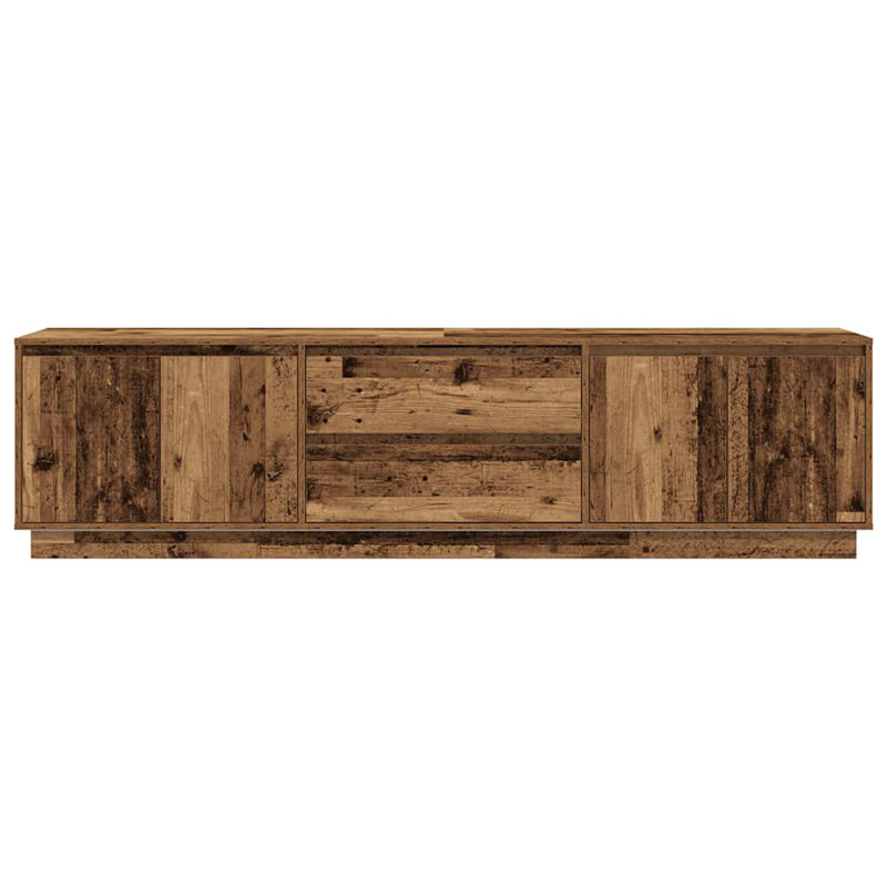 Latitude TV Cabinet with LED Lights 193.5x41x50 cm, Old Wood