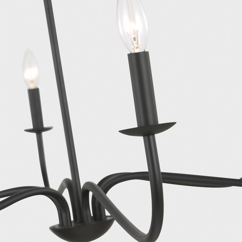 Abells Six Light Chandelier from Generation Lighting , Midnight Black