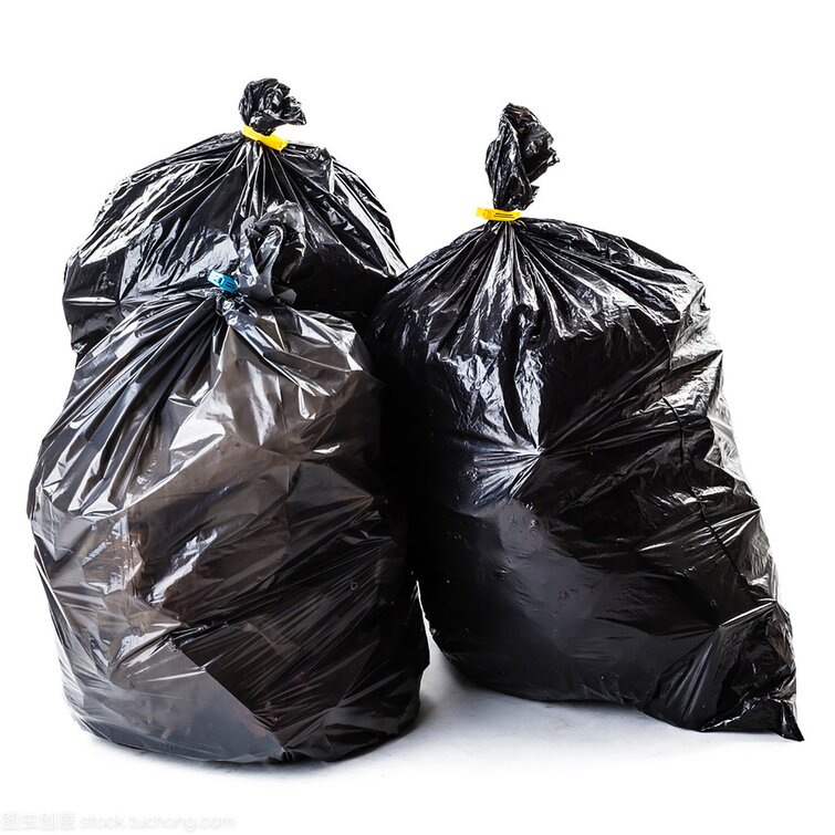 Black Clean Up Plastic Trash Bags
