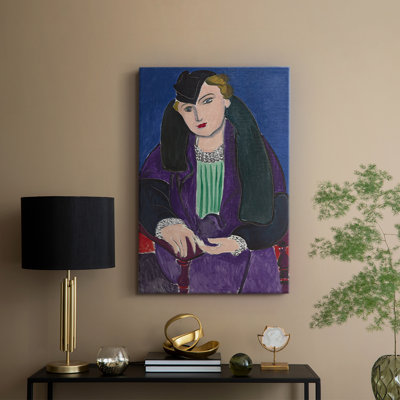 Portrait dans un manteau bleu - toile tendue par Henri Matisse