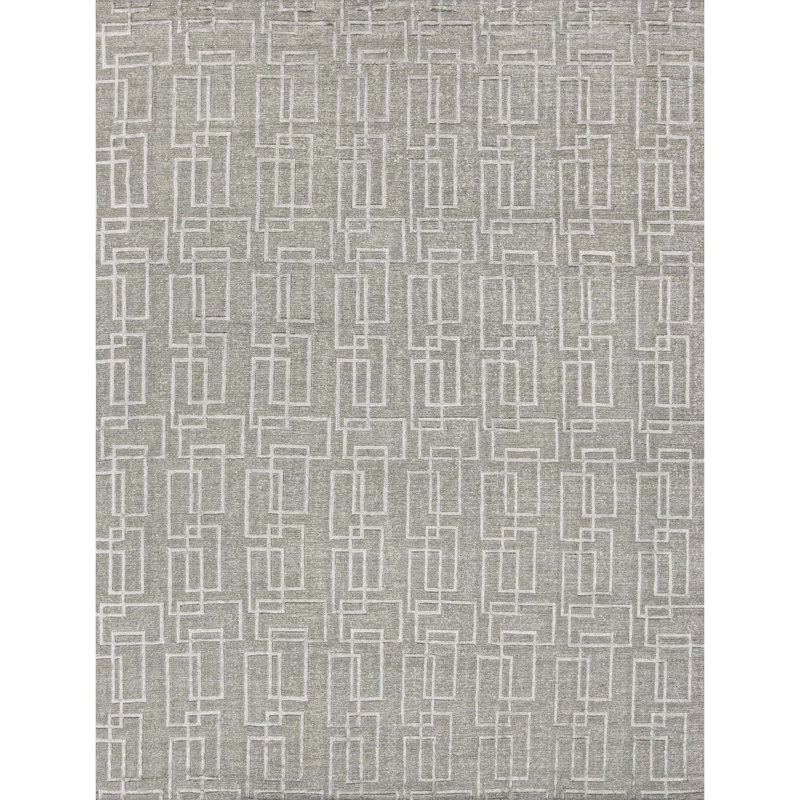Hand-Knotted High-Quality Silver Area Rug