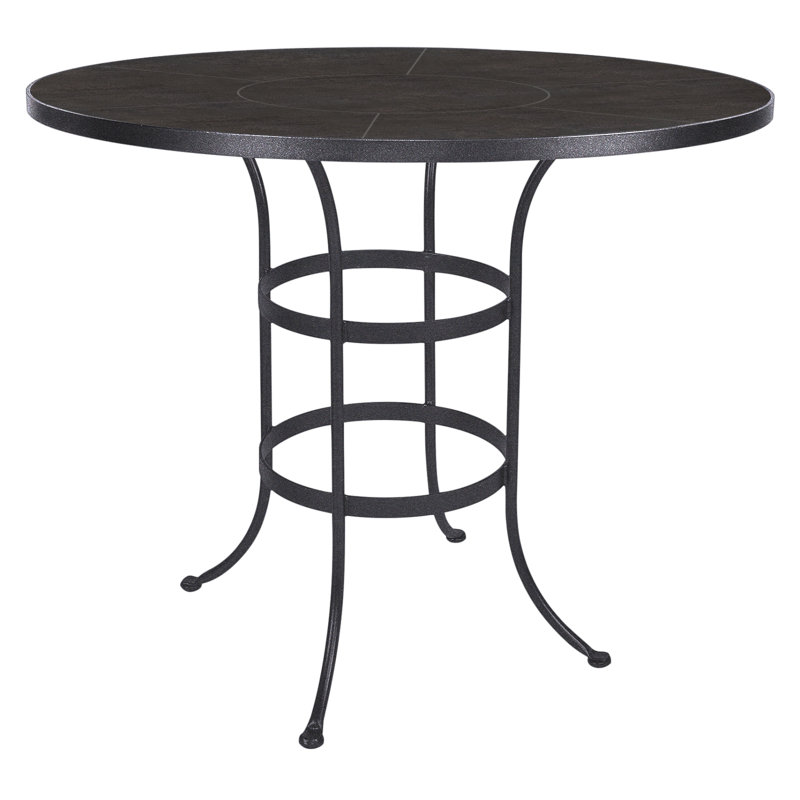 Outdoor Round Bar Table, Graphite, 42" W x 42" L x 42.5" H, Urban Shift