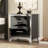 Elegant High Gloss Nightstand With Metal Handle-138913787
