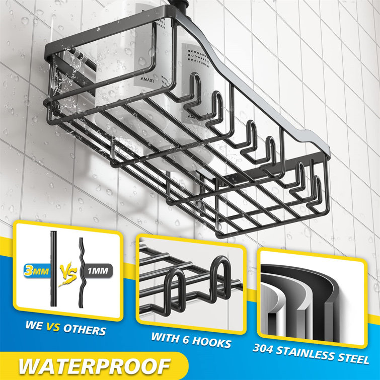 Rebrilliant Brittanee Wall Stainless Steel Shower Caddy