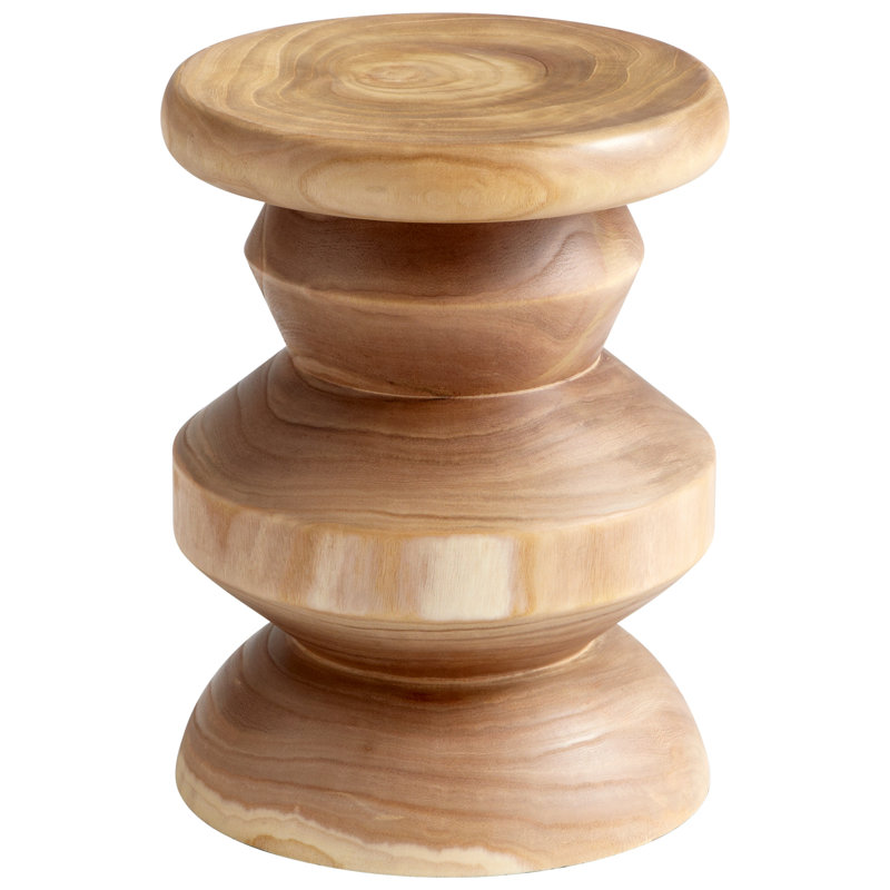 Summer Swirl Solid Wood Accent Stool
