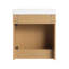 Ensemble de meuble-lavabo mural 18 po avec lavabo supérieur en résine et meuble-lavabo flottant-130050992