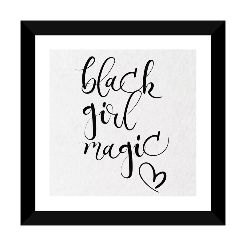 «Black Girl Magic III» par Nikki Chu - impression, Cadre noir, H 24 po x l 24 po x p 1 po