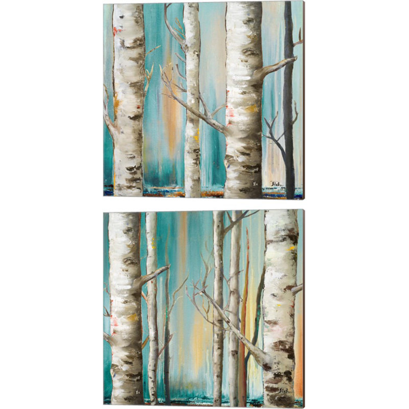 «Birch Forest» par Patricia Pinto, art sur toile (ensemble de 2)