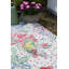 Tapis intérieur / extérieur en polypropylène crocheté à la main rectangulaire bleu / rouge-86654149