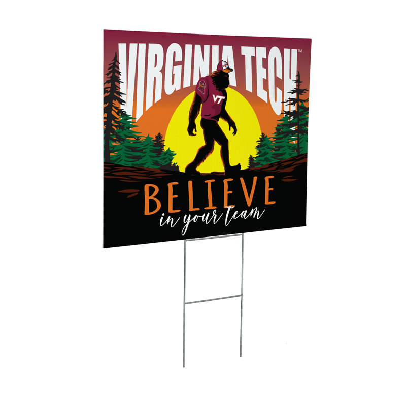 Virginia Tech Yard Sign, Bigfoot