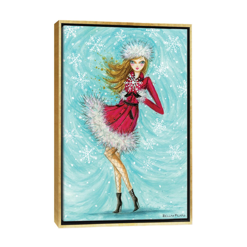 Blythe's Stunning Snowflake - reproduction d'art murale - toile tendue, H 60 po x l 40 po, Cadre flottant sans passe-partout