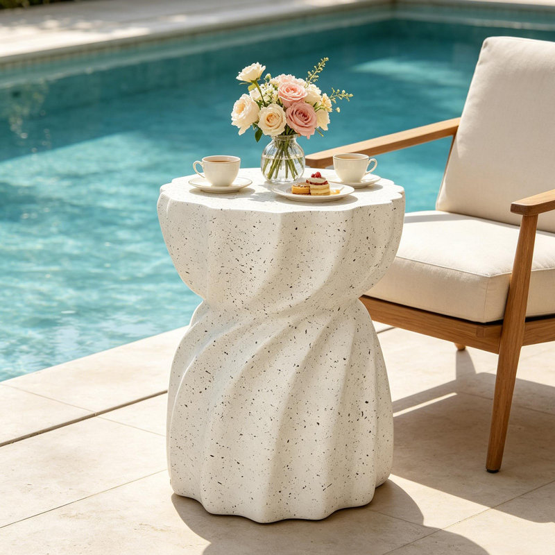 Aubria Drum End Table