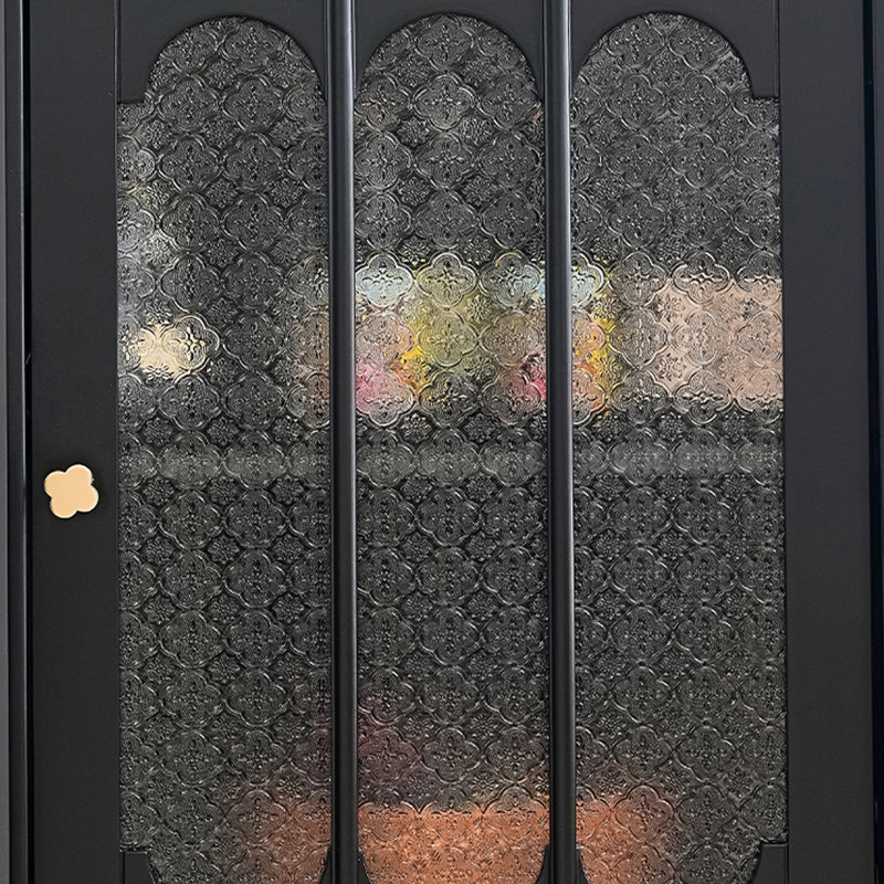Black Solid + Manufactured Wood+Glass Display Cases