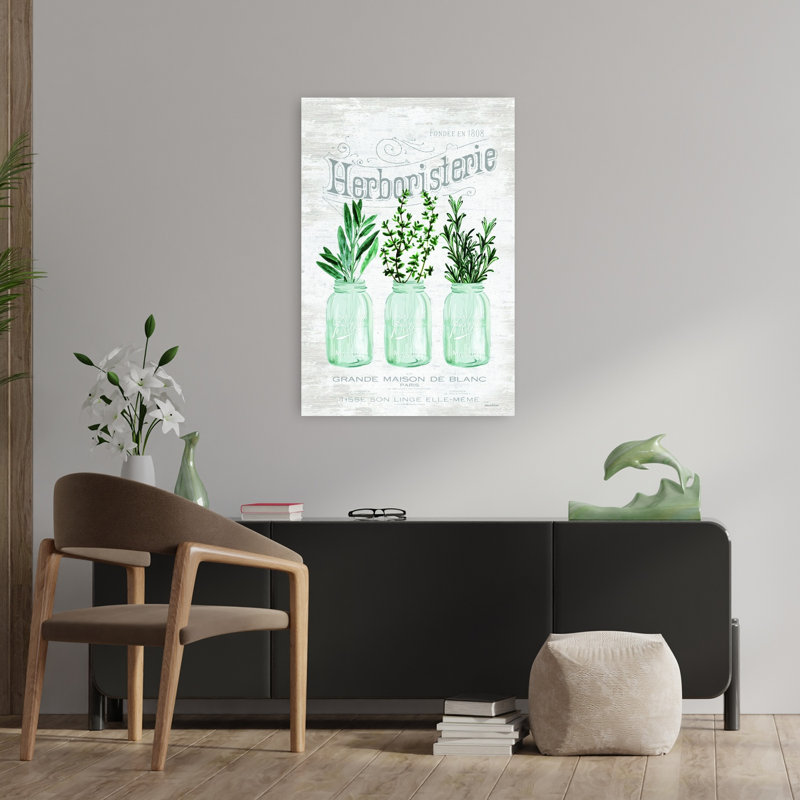 Charming Kitchen Herbs Spring Art, 36" H x 24" W