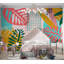 Murale pelez et collez de qualité supérieure - Abstrait feuillage tropical-853183608