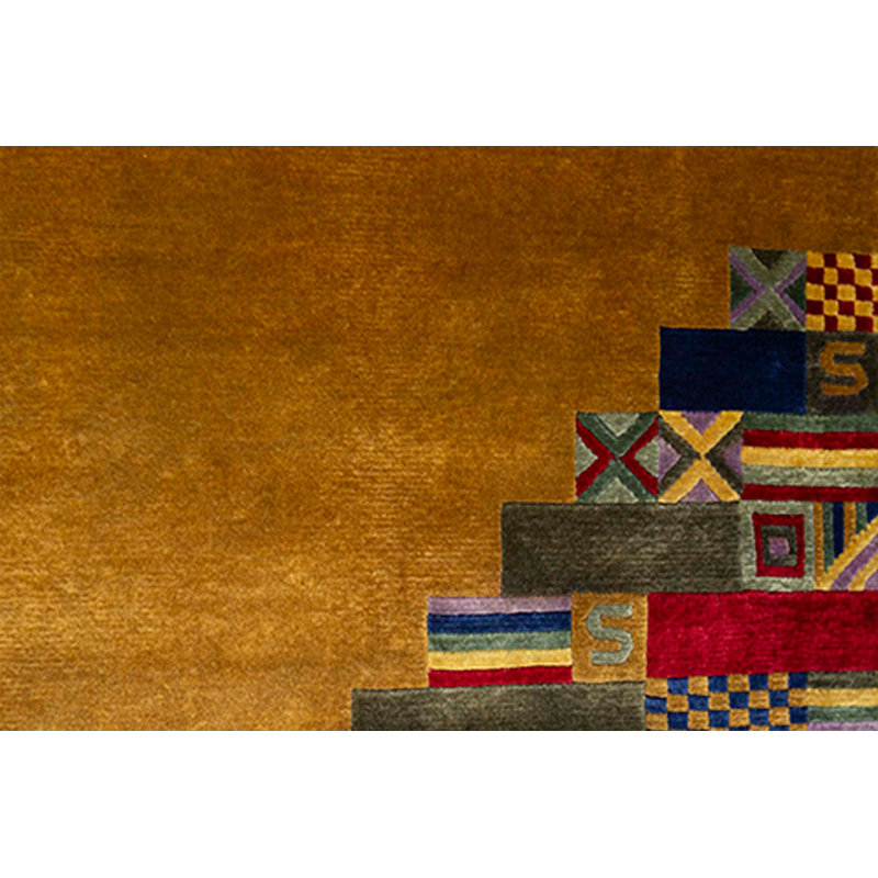 Hand-Knotted High-Quality Gold Area Rug