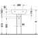 D-Code White Ceramic Rectangular Wall Mount Bathroom Sink with Overflow