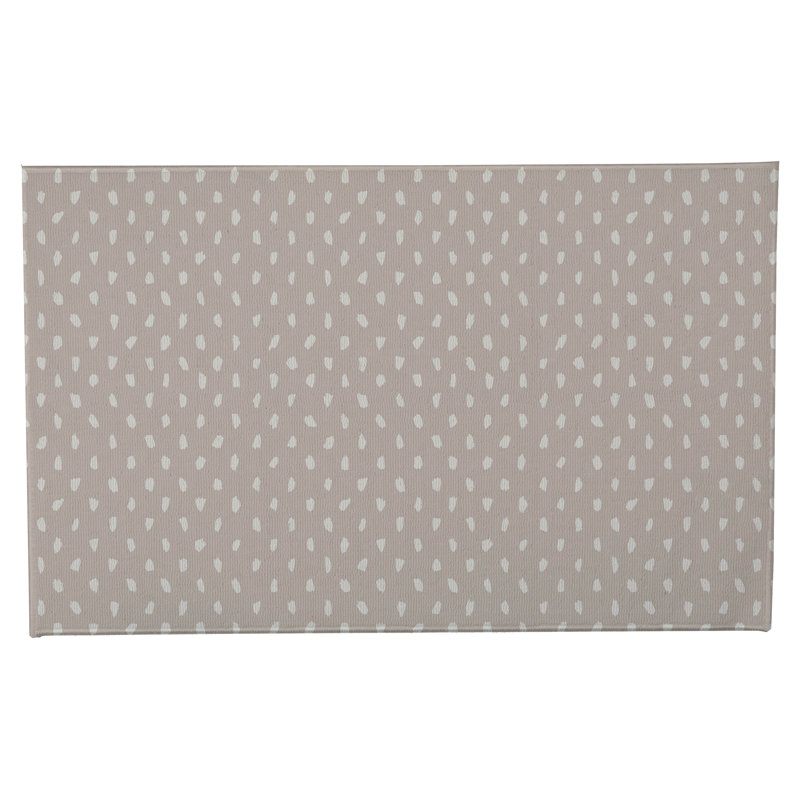 Tapis de toilette rectangulaire absorbant et antidérapant Splat Point, L 24 po x L 17 po, Taupe