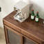 Armoire d'appoint moderne en bois massif noyer