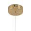 Luminaire suspendu 1 lumière DEL dorée avec abat-jour en acrylique blanc