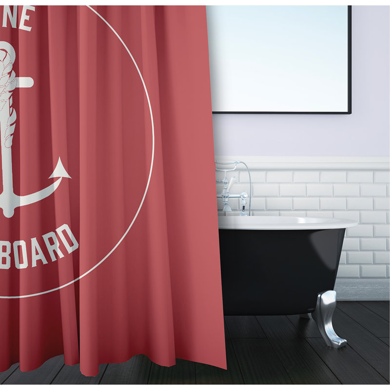 Rideau de douche simple, Rouge