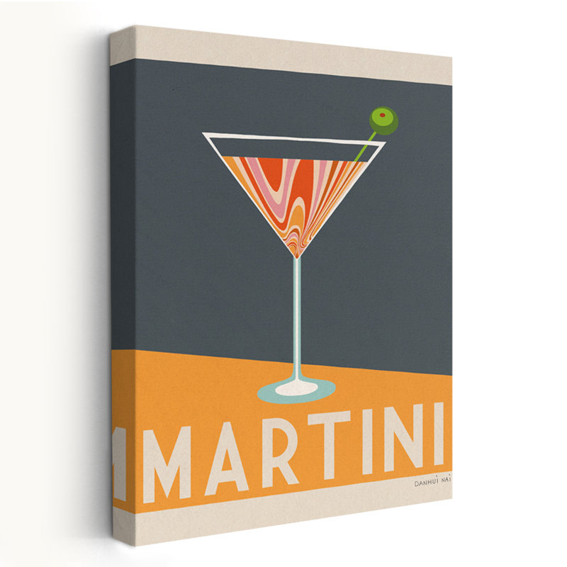 Affiche de cocktail Mid-Century moderne I, H 60 po x l 40 po