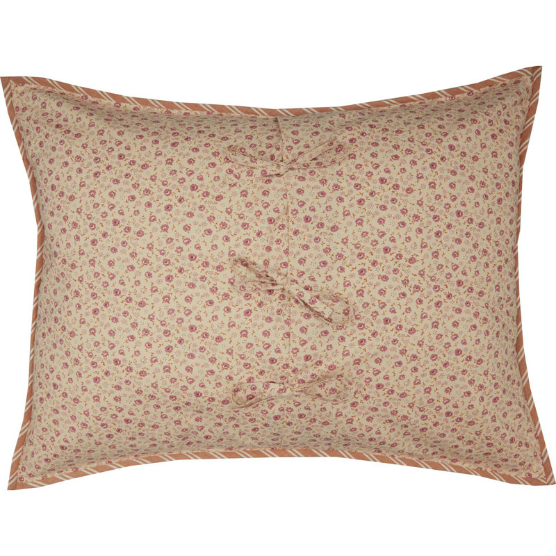 Camilia Patchwork Gold and Soft White Cotton Standard Sham
