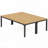 78'' Large Light Walnut Dining Table for 6-8