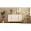 Buffet avec tablettes réglables et panneau cannelé à 4 portes-1738339190