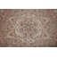 Tapis traditionnel rose fait à la main 7 x 10