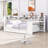 Daybed with Trundle, Storage Shelves, Desk, LED Lights and Charging Station-50974885