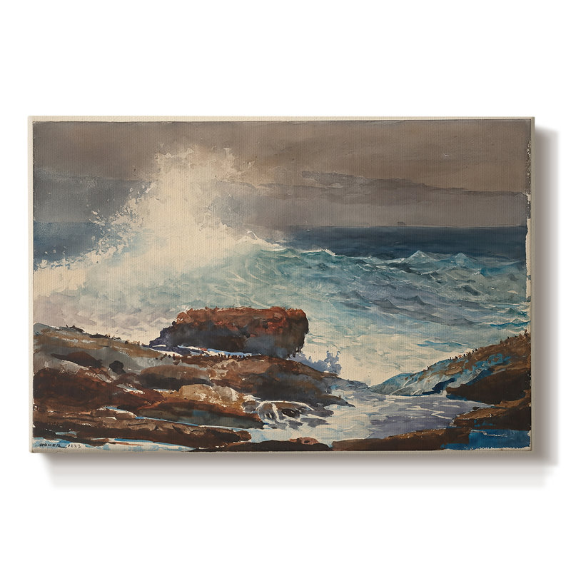 Breaking Wave, Prout's Neck-Winslow Homer-Gallery, toile tendue-c. 1887, 8 x 12