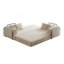 Canapé-lit convertible de 78,7 pouces avec coussin cylindrique, canapé-lit pliant en chenille avec poche latérale, canapé-lit de plancher